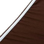 Newisher Round Fitted Table Cover Spandex Stretch Tablecloth Brown Table Top Cover With Elastic Edged For Dining Picnic Patio 60 Inch