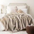 Battilo Home Luxury Fluffy Faux Fur Throw Blanket, Cozy Warm Fur Blanket For Couch Sofa, Plush Fuzzy Fur Throws With Long Pile &