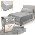 Abeero Home Queen Sheet Set - Luxury Hotel Bed Sheets - Soft Cooling Sheets with Elastic Corner Straps - Deep Pocket Microfiber 