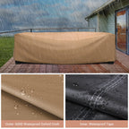Mrrihand Heavy Duty Patio Furniture Covers, Outdoor Furniture Covers Waterproof Sectional Sofa Set , Patio Table And Chair Set Cover 62'L×42'W×28'H,Brown