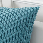 Kevin Textile Throw Pillow Covers Soft Corduroy Decorative Set Of 2 Boho Striped Pillow Covers Pillowcases Farmhouse Home Decor For Couch Bed Sofa Living Room 22X22 Inch Light Blue