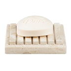 Creative Home Natural Champagne Marble Spa Collection Hand Soap Dish Bar Soap Tray Holder For Bathroom Countertop Kitchen Sink O