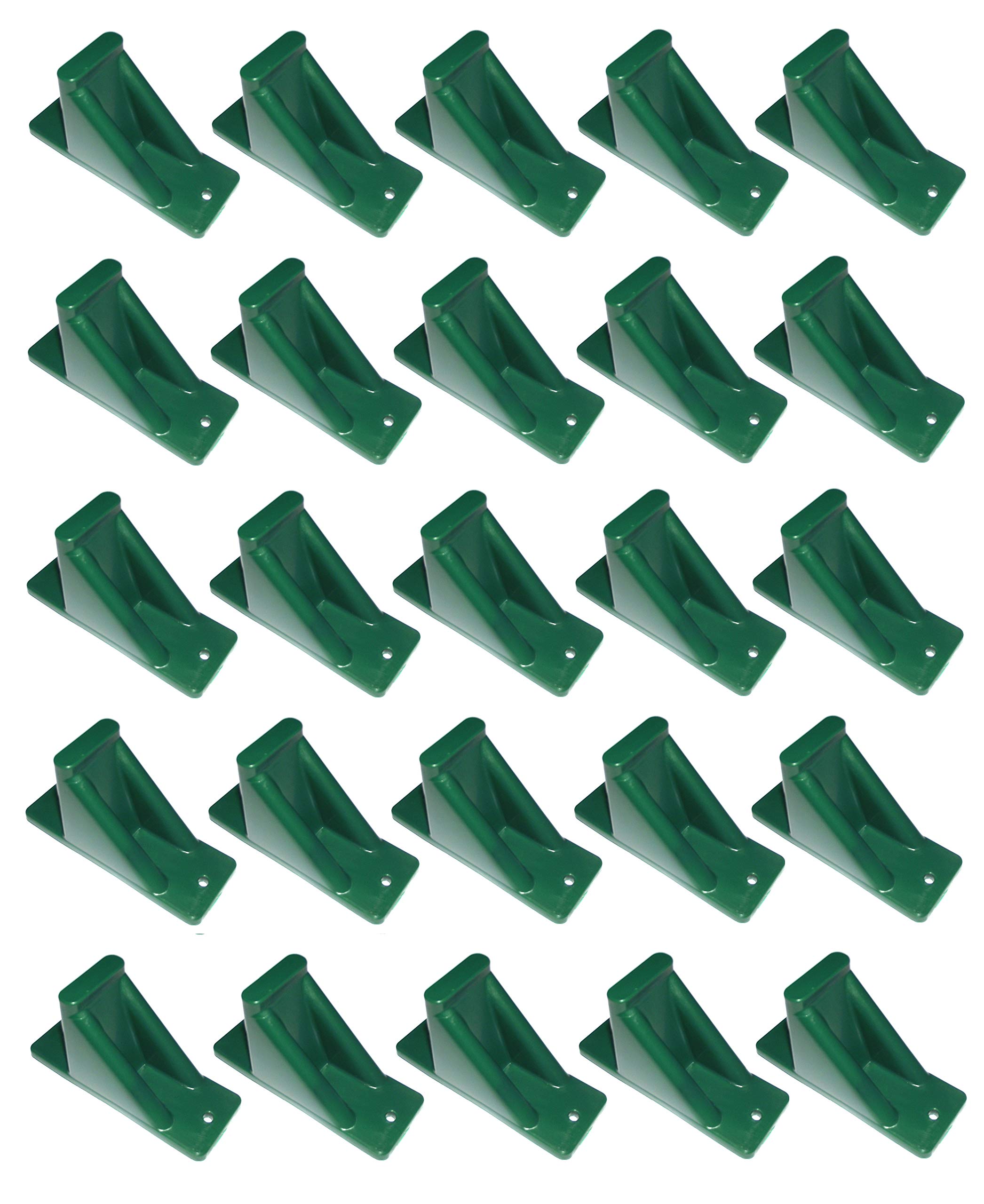 Jsp Manufacturing Green Plastic Mini Roof Snow Ice Guard - Multi-Quantity Pack | Prevents Sliding Snow Stops Buildup (25)