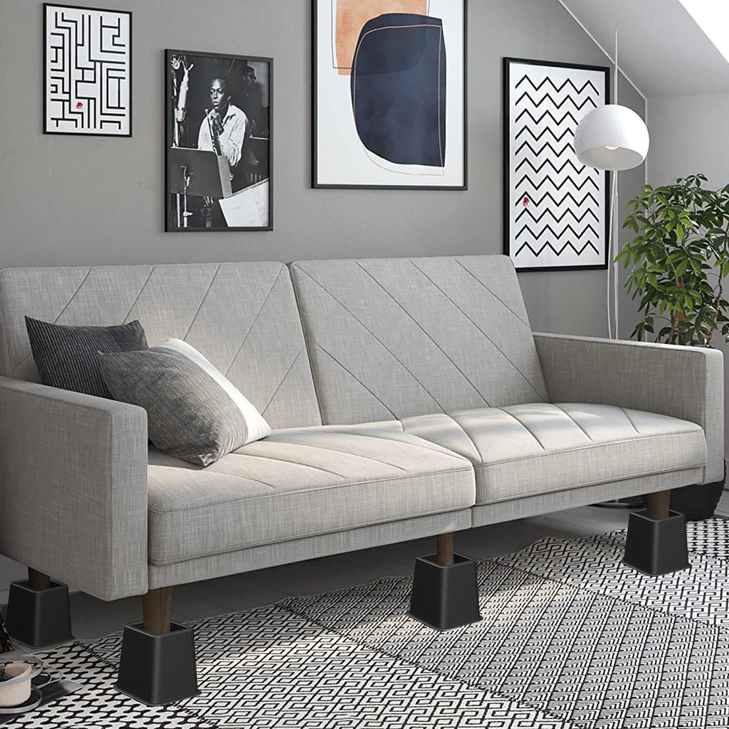 Lufia Bed Furniture Risers Heavy Duty, Elevation In Heights 8, 5 Or 3 Inch, Adjustable Furniture Risers For Sofa, Table, Couch,