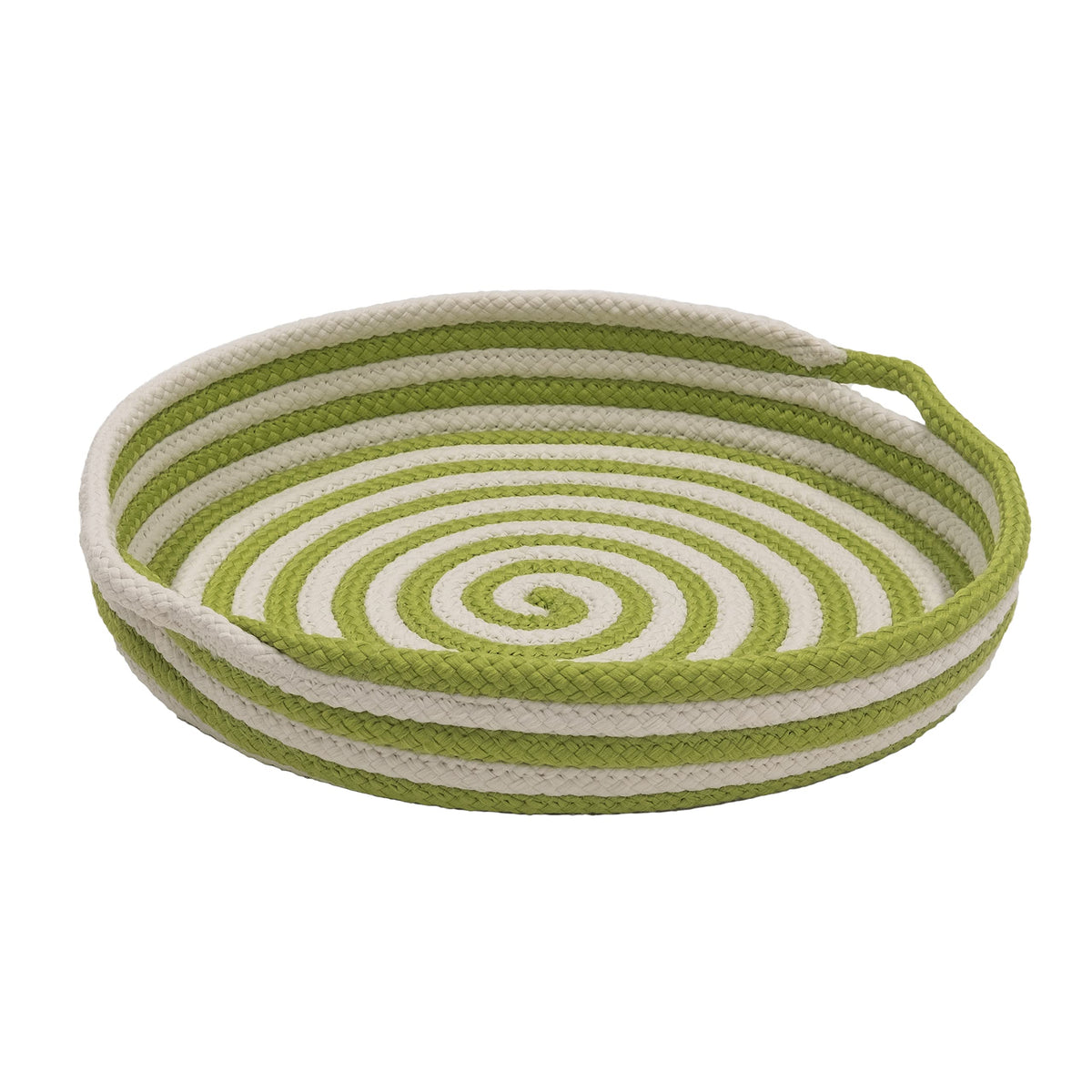 Candy Cane Round Tray - Green 18&Quot;X18&Quot;X3&Quot;