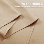 Nicetown Farmhouse Blackout Kitchen Tiers Curtains 24 Inch Length For Cabinet Sink Window Grommet Small Short Window Covering For Travel Rv Basement Bathroom, 29' Wide, 1 Pair, Biscotti Beige