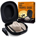 Ozueccr Travel Hat Carrier Case - Crush Proof for Cowboy, Panama & Tweed Hats - Carrying Handle, Shoulder & Luggage Straps - Lar