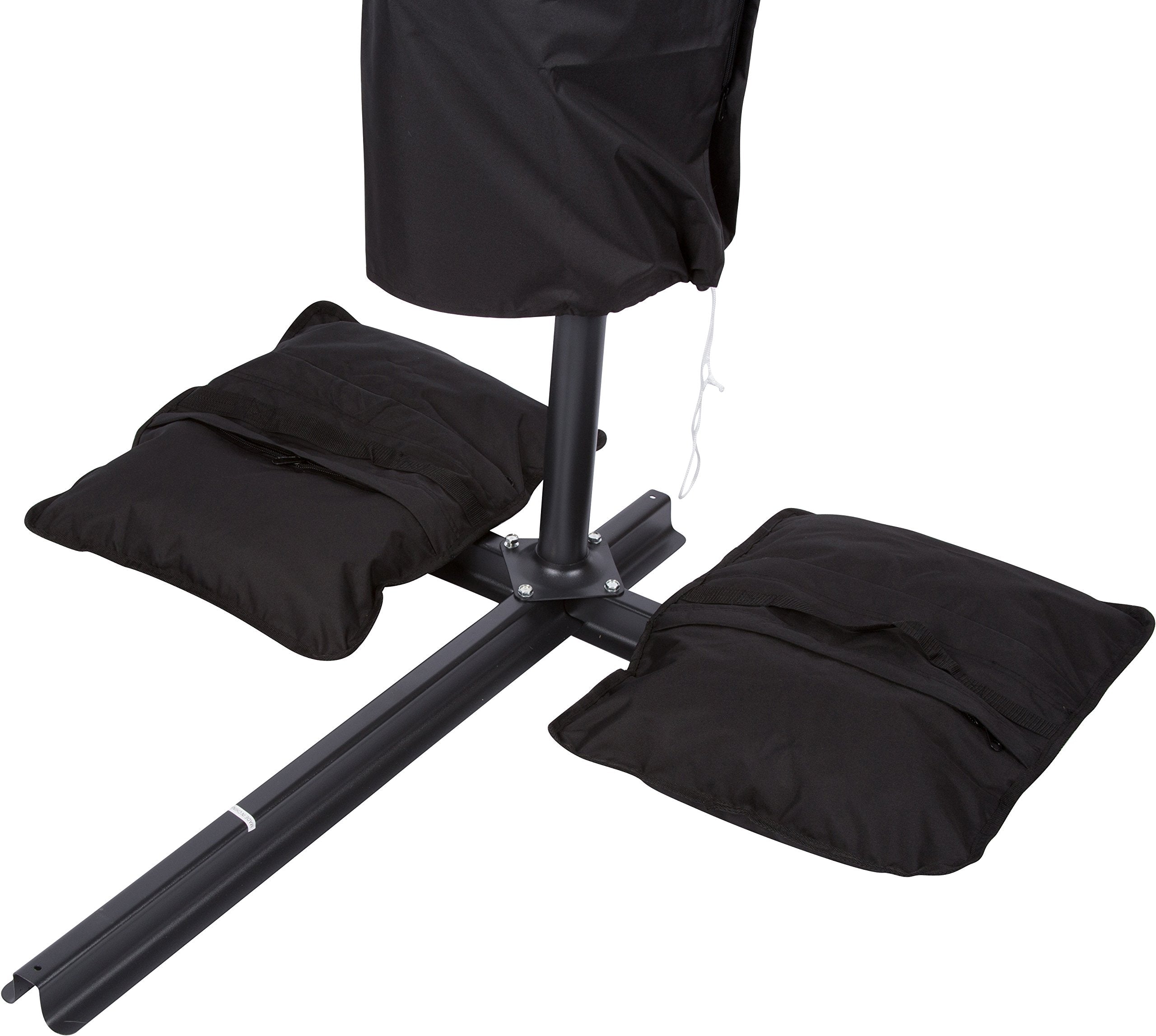 Saddlebag Style Sand Weight Bag For Anchoring Patio Umbrellas By Trademark Innovations (Single Unit) Black