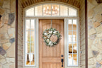 Haute Decor Adapt Adjustable Wreath Hanger, Top & Length Adjustable - Antique Brass - Over The Door Wreath Holder That Fits Almo