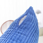 Home Brilliant Blue Euro Shams Set Of 2 Velvet Corduroy Decorative Throw Pillow Covers For Couch Sofa Bed, 26 X 26 Inch, Blue