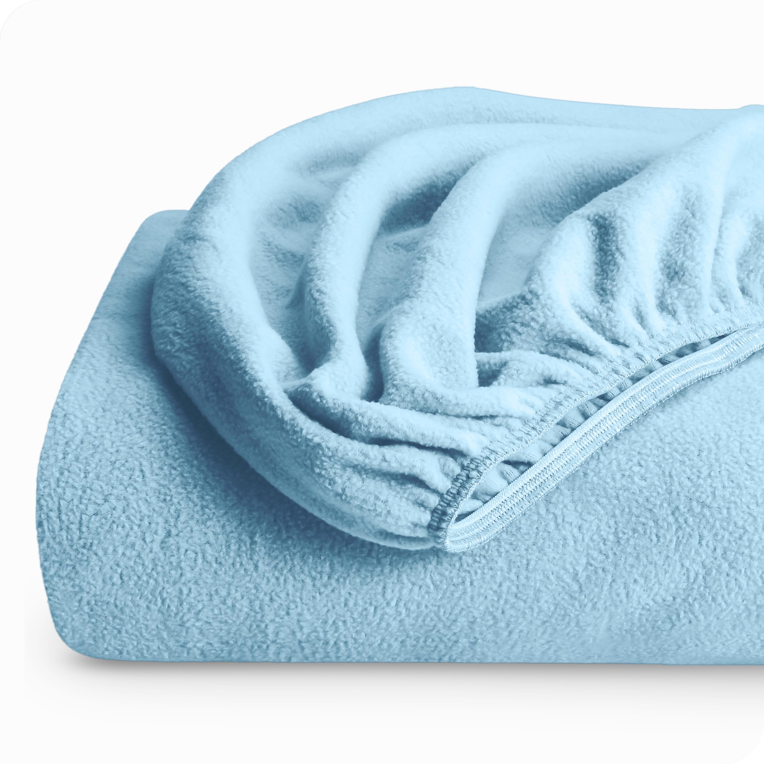 Bare Home Super Soft Fleece Fitted Sheet - Queen Size - Extra Plush Polar Fleece - Deep Pocket - All Season Cozy Warmth (Queen,