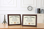 Elsker&Home 8.5X11 Certificate Frame - Classic Cherry Wood Color - 2.0 Mm Panels - Only 8.5X11 Inch Without Mat - For Document/P