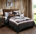 Chezmoi Collection Weston 7-Piece Southwestern Country Skull Comforter Set - Multicolor Brown Beige Tan White Printed Washed Mic