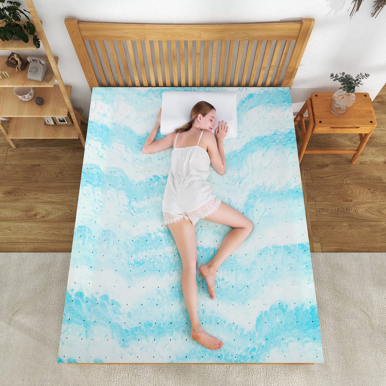 Mattress Topper King, 2 Inch Gel Memory Foam Mattress Topper, Certipur-Us Certified