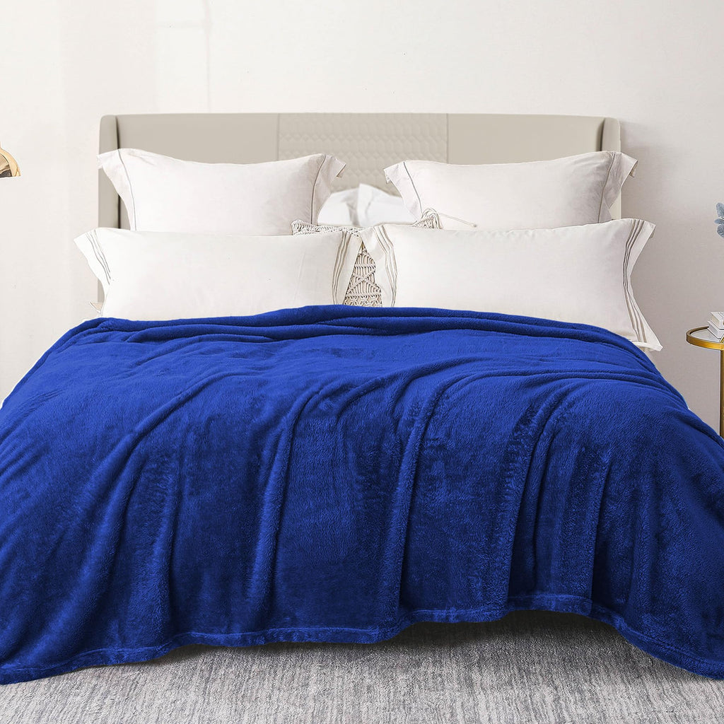 Exclusivo Mezcla Plush Fuzzy Fleece Bed Blanket Twin Size, Super Soft, Fluffy And Warm Blankets For Couch, Bed, All Season Use (