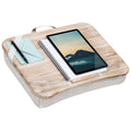 Lapgear Heritage Lap Desk With Device Ledge - White Wash - Fits Up To 17.3 Inch Laptops - Style No. 45611