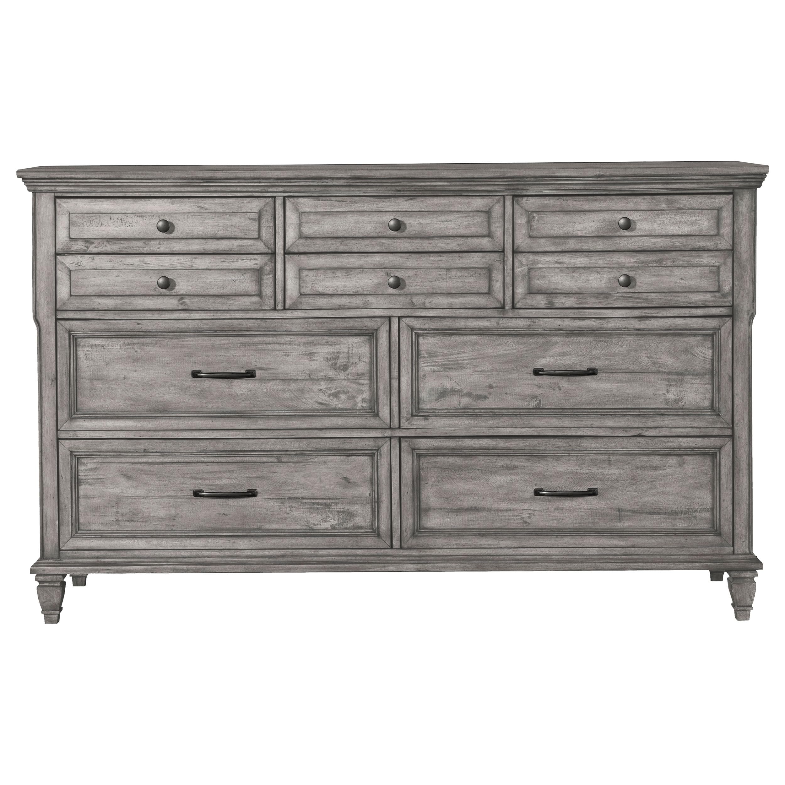 Coaster Home Furnishings Avenue Farmhouse 69-inch 8-Drawer Bedroom Dresser Clothing Storage Cabinet Wide Chest of Drawers Organizer Unit Weathered Grey 224033