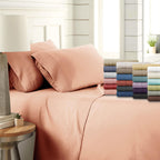 Southshore Fine Living, Inc. California King Pleated Sheet Set, 4-Piece, 21'' Extra Deep Pocket Cal King Bed Sheets | Flat Sheet