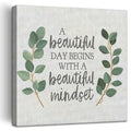Framed Inspirational Wall Art Minimalist Eucalyptus Wall Decor Motivational Positive Quotes Canvas Posters Prints Green Botanica