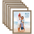 Langdon House 8x10 Picture Frames (Fawn Brown, 6 Pack) Contemporary Style Wood-Like Photo Frames, Richland Collection
