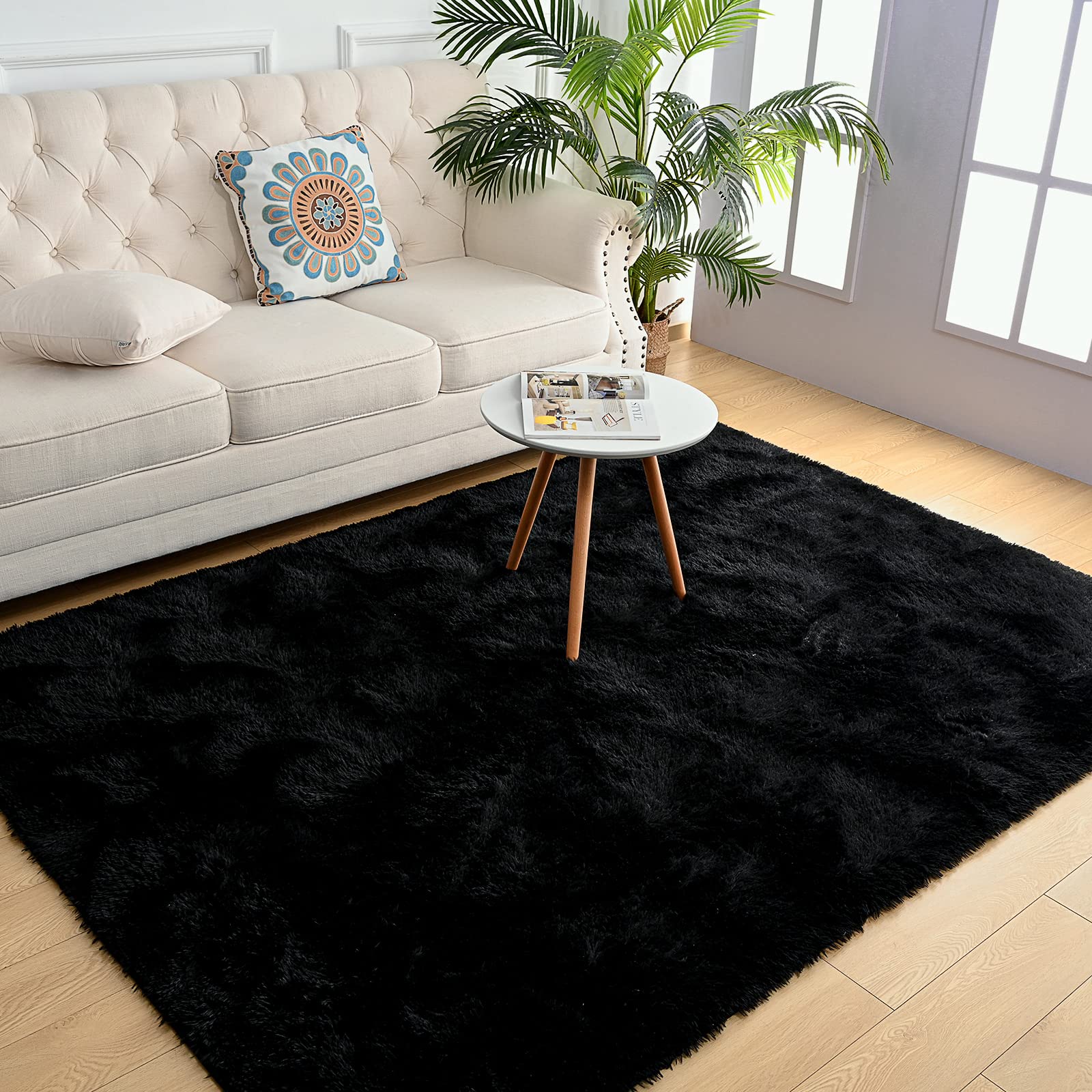 Chicrug Soft Area Rugs for Bedroom Living Room Plush Fluffy Rug 6x9 Feet, Shag Furry Area Rug Carpet Non Shedding for Nursery Ch