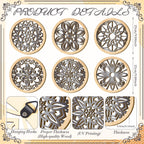 Ferraycle 6 Pieces Thicken Rustic Wall Decor Farmhouse Wall Art Decor Wooden Round Wall Art Rustic Hollow Carved Wall Art For Li