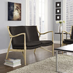 Modway Makeshift Upholstered Loveseat in Natural Brown