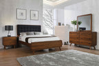Coaster Robyn California King Bed 4-Piece Set, Dark Walnut
