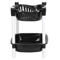 Cutting Edge Ultra Wide Plastic Shelf Rack 2 Layer, Black & White For Kitchen, Home & Office Use, Fruits, Potato Tier Basket Tra