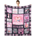 Metawu Pig Gifts For Girls Cute Pig Blanket Pink Pig Throw Blanket Pig Lovers Gift, Just A Girl Who Love Pigs Funny Pigs Pattern