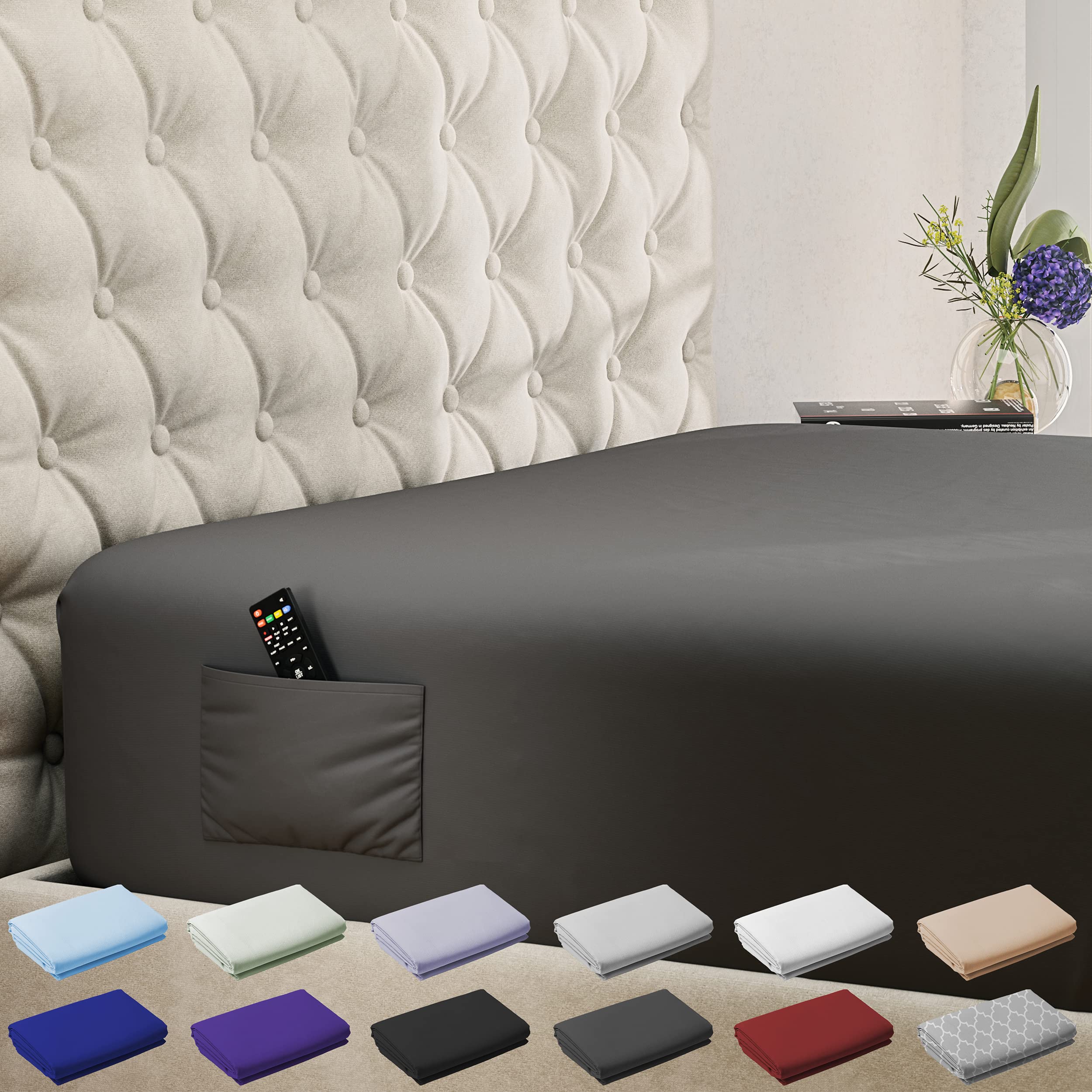 Dreamcare King Fitted Sheet Only - Extra Deep Pocket Fitted Sheet - Fits Up To 21 Inch Mattress - Deep Pocket King Sheets - Hote