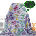Gdindff Glow In The Dark Blanket Mushroom Blanket For Kids Adults Soft Flannel Throw Blankets Colorful Luminous Mushroom Blanket