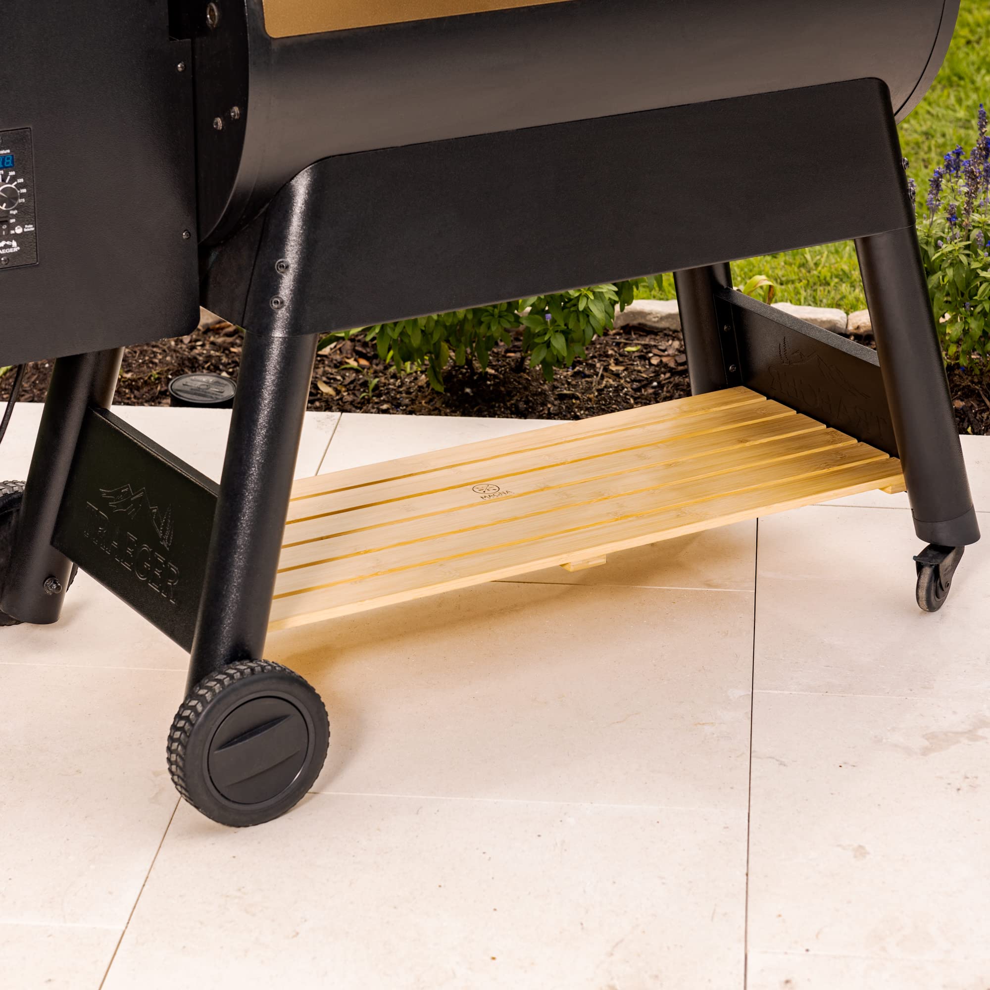 Pellet Grill Storage Shelf Compatible With Only The Traeger Pro Series 34 Pellet Grills - Our Durable Bamboo Shelf Provides Extr