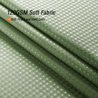 Gibelle Sage Green Shower Curtain, Ombre Shower Curtains For Bathroom, Waffle Weave Textured Fabric Shower Curtain Set With Hook