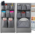Lafulling Mini Fridge Organizer Storage 65 x 12.6, Mini Fridge Caddy Hanging Organizer with 15 Extra Large Pockets for Dorm, P