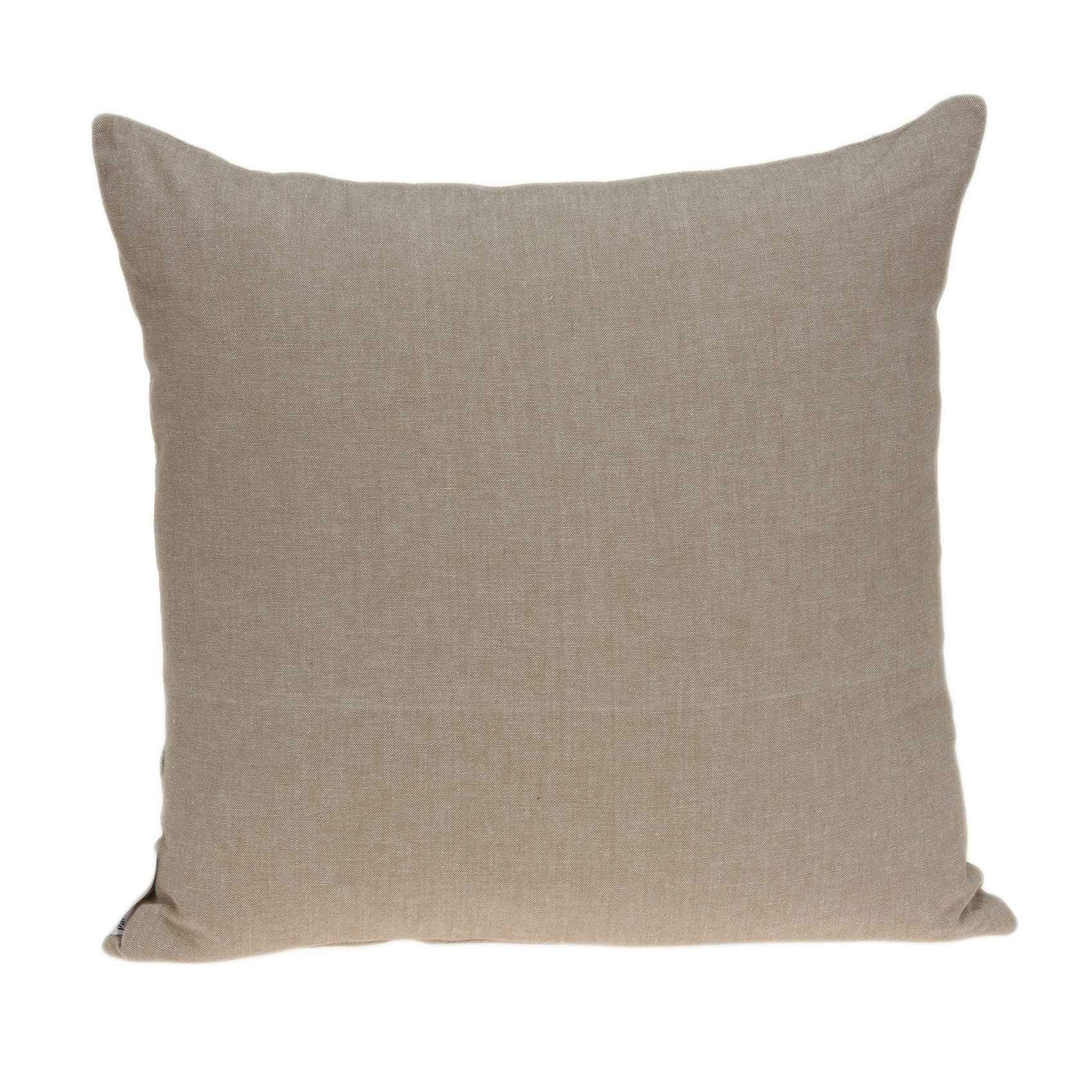 HomeRoots 100% Cotton Parkland Collection Arlene Traditional Tan Pillow Cover