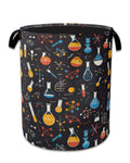 Science Biology Physics Laundry Hamper With Handle,Foldable Oxford Cloth Flasks Formula Laundry Basket,20.8x16 Clothes Storage