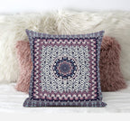 HomeRoots Gray Orange 20â€ Pink Gray Holy Floral Zippered Suede Throw Pillow