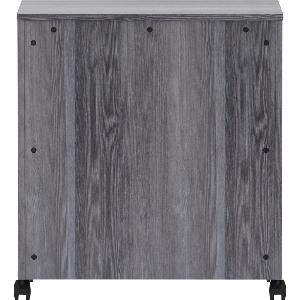 Lorell, LLR69627, Deluxe Mobile Machine Stand, 1 Each, Weathered Charcoal