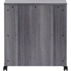 Lorell, LLR69627, Deluxe Mobile Machine Stand, 1 Each, Weathered Charcoal