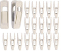 Mateda Velvet Hangers Clips Strong Finger Clips Perfect for Thin Velvet Hangers (Beige, 20)