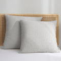 Phf Ultra Soft Waffle Weave Euro Shams Pillow Covers 26' X 26' 2 Pack, No Filling, Breathable Skin-Friendly Euro Throw Pillow Covers For Bed Couch Sofa, Light Grey
