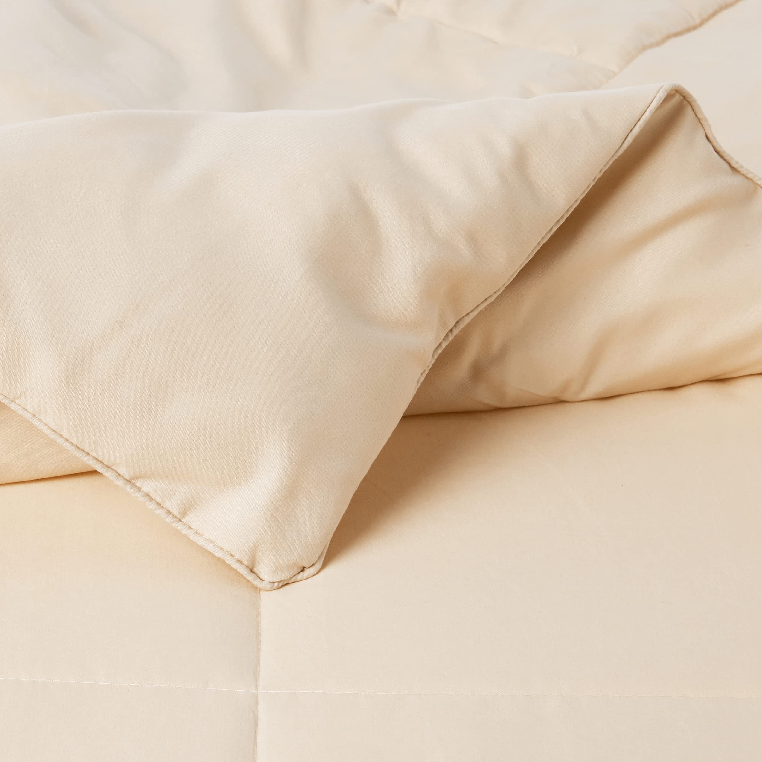 Twin Comforter Set 6 Piece Bed In A Bag With Bed Skirt, Fitted Sheet, Flat Sheet, 1 Pillowcase, And 1 Pillow Sham, Twin, Dobby Beige