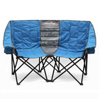 Sunnyfeel Folding Double Camping Chair, Oversized Loveseat Chair, Heavy Duty Portable/Foldable Lawn Chair With Storage For Outside/Outdoor/Travel/Picnic, Fold Up Camp Chairs For Adults 2 People