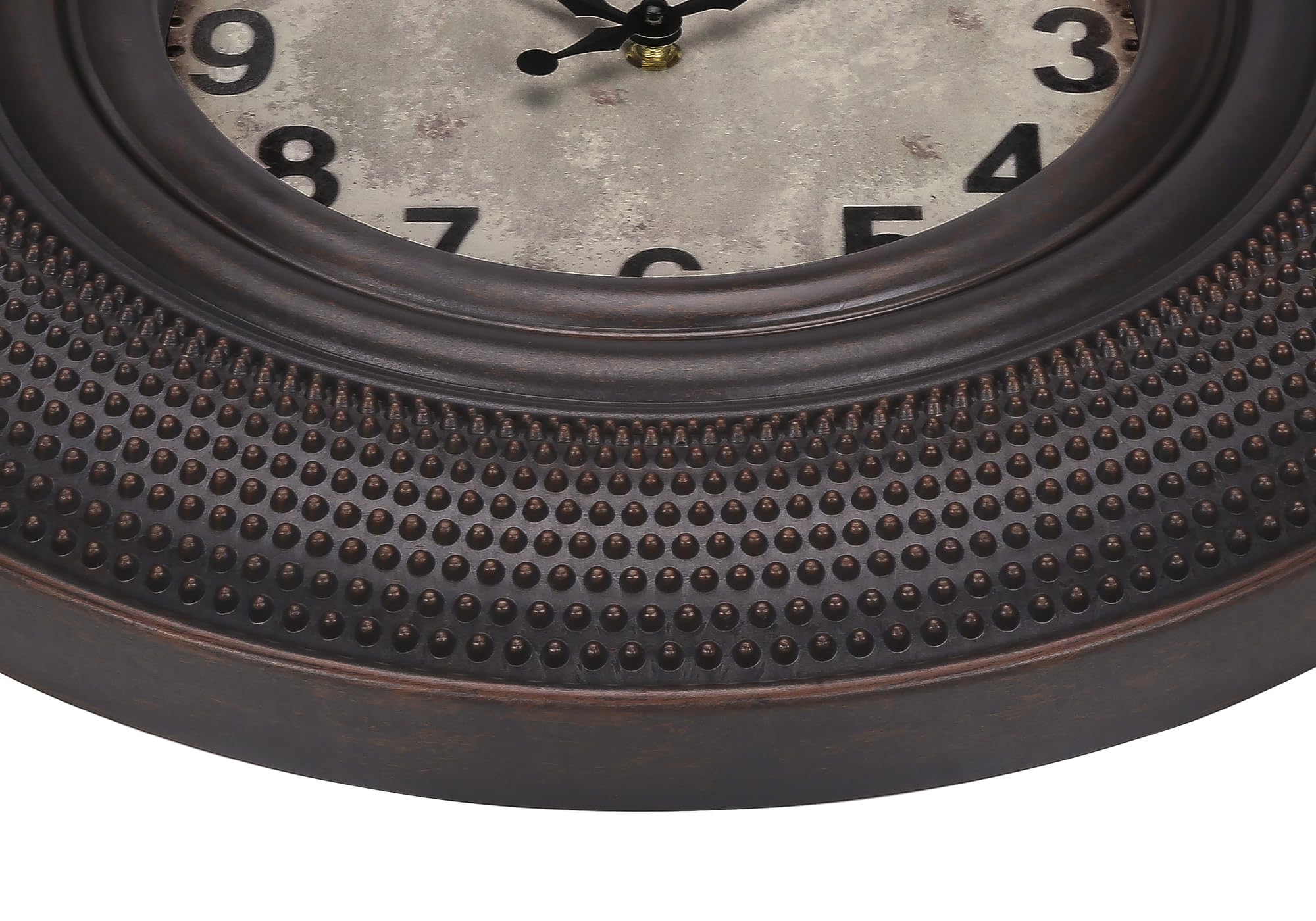 Monarch Specialties I 9045 Clocks, 20' Round, Wall Clock, Antique Brown, Transitional