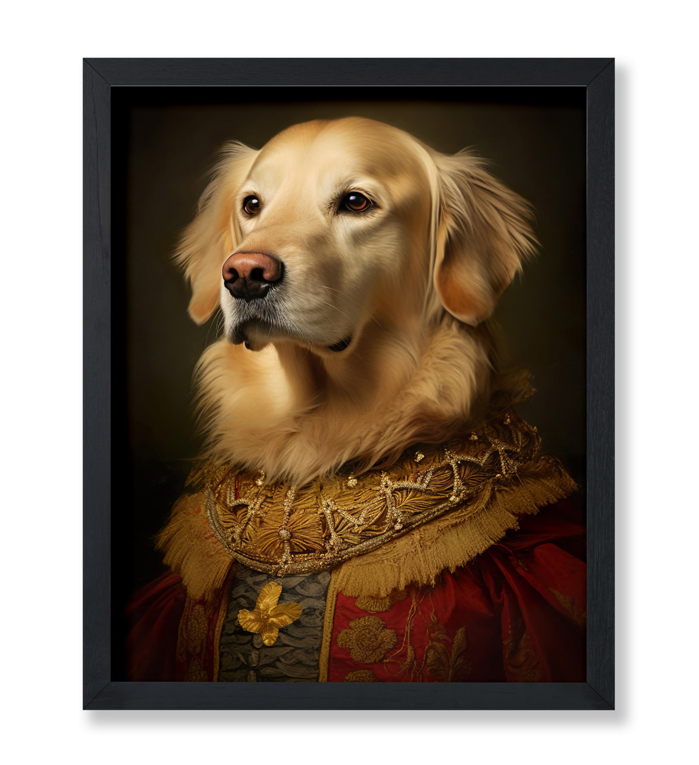 Poster Master Aristocratic Golden Retriever Poster - Dog Print - Renaissance Art - Dog Breed Art - Gift for Men, Women & Animal 