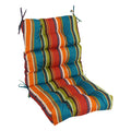 22-inch by 45-inch Spun Polyester Patterned Outdoor Tufted Chair Cushion