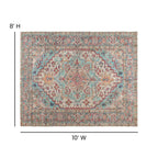 Flash Furniture Katherine Vintage Medallion Area Rug - 8' X 10' - Blue Multi Polyester