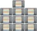 Acnos Clothes Storage Organizer Grey Design White Chain 10 Piece Non Woven Large Size Cloth Cover Set Pack Of 10