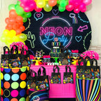 Banballon 20 Pcs Neon Party Favor Bags Glow Birthday Party Supplies Glow In The Dark Party Favor Bags Glowing With Me Goodie Bag